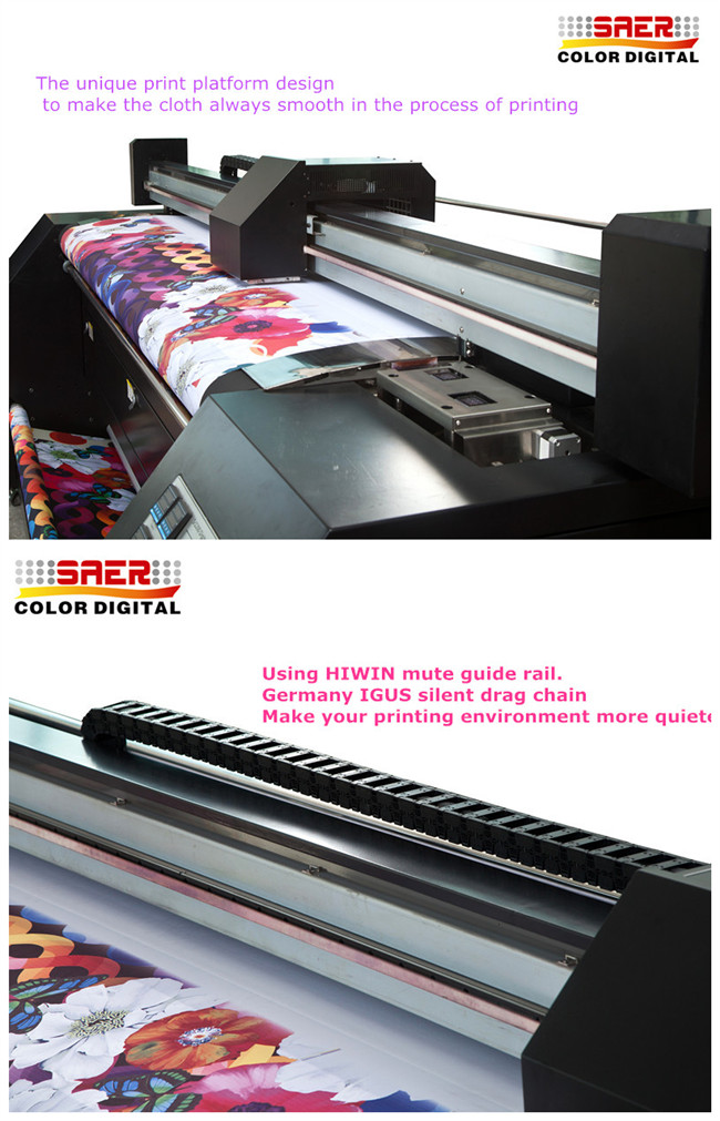 Máquinas de impressão de alta velocidade da sublimação de matéria têxtil de Digitas da maquinaria da tela 3