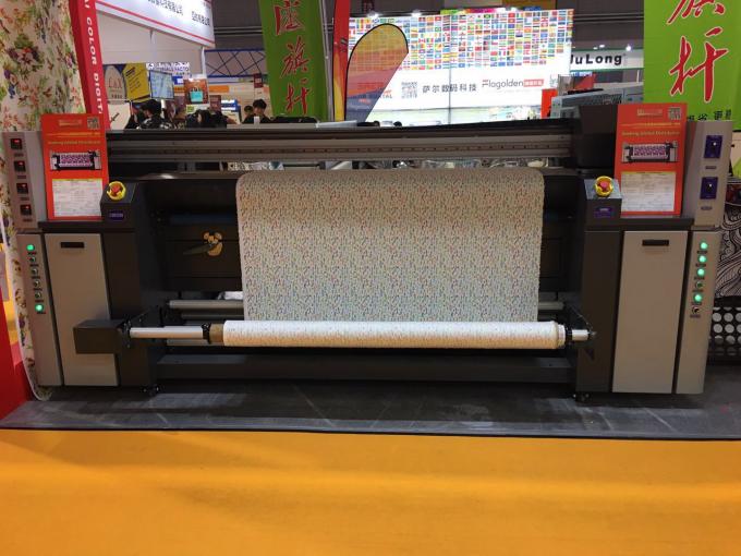 Impressão da sublimação do Inkjet da máquina de impressão da tela de três Digitas da cabeça de cópia 0