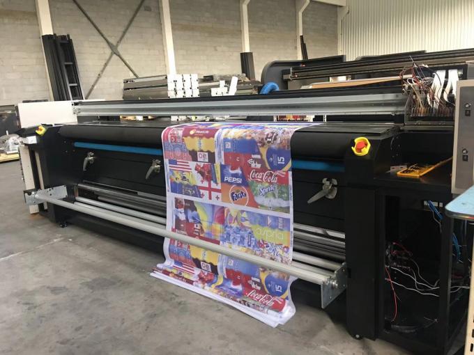 A máquina de impressão dupla da bandeira da cor de CMYK/dirige à máquina de impressão da tela com três Epson 4720 cabeças de cópia 2