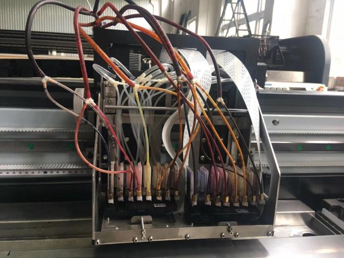 A máquina de impressão dupla da bandeira da cor de CMYK/dirige à máquina de impressão da tela com três Epson 4720 cabeças de cópia 6