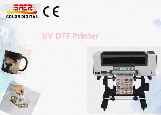 3 cabeças impressora UV DTF de tamanho A3 pequena máquina de impressão de adesivos de cristal UV