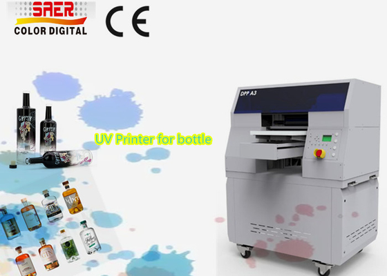 Máquina de impressão por cilindro UV para garrafas impressoras digitais a jato de tinta com cabeça de impressão de alta resolução