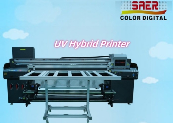 Impressora UV híbrida de tela plana de alta precisão e alta velocidade e máquina de impressão de rolos para pedágio Impressora de jato de tinta híbrida UV Belt Convey