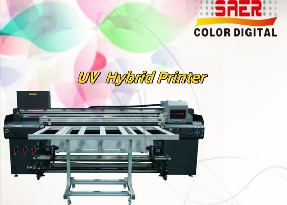 Máquina de Impressão Digital UV Flatbed Wallpaper Banner Poster Hybrid Led Inkjet UV Roll to Roll & Flatbed