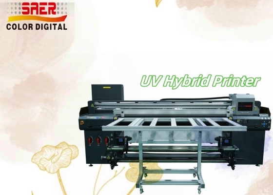 Impressora UV híbrida de grande formato de rolo para rolo e de tela plana Impressora multifuncional de jato de tinta
