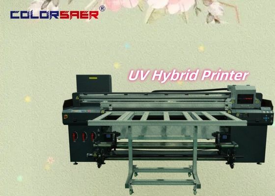 Impressora híbrida de formato grande de rolos UV para exterior e interior e de piso plano