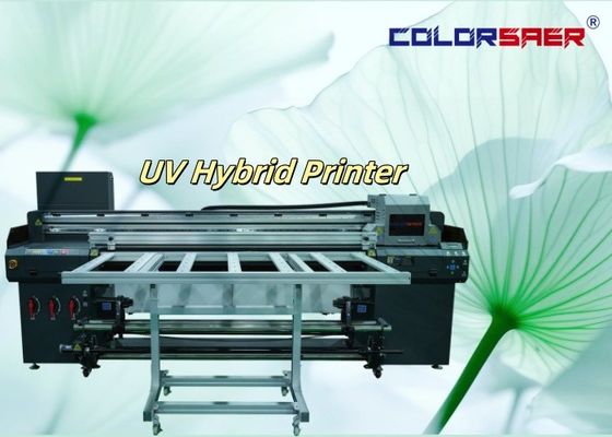 Shanghai Manufacturer Digital Hybrid UV Plotter Wide Format Printer 6 Feet Roll To Roll Com Flatbed UV Hybrid Printer