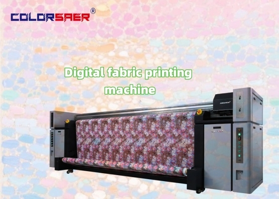 Impressora de tecido digital SAER 3.2m com 8 cabeças Epson CMYK