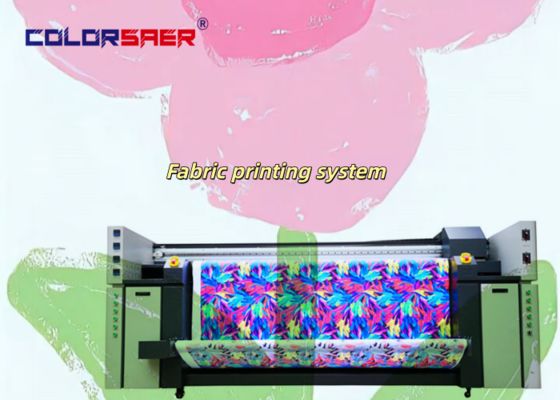 Plotter a jato de tinta para garantia de qualidade SAER Color, máquina de impressão têxtil de 4 e 8 cores para tecido de poliéster e algodão
