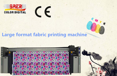 Eficiência elevada dupla da cor do plotador contínuo CMYK da tela da sublimação da fonte da tinta
