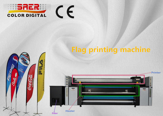 Fonte contínua dupla da tinta do plotador 3.5KW da tela da impressão de matéria têxtil de CMYK