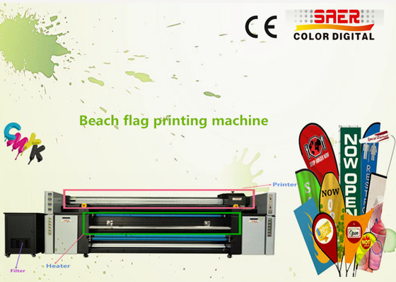 Alta resolução dupla da máquina de impressão da bandeira do grande formato CMYK para a matéria têxtil