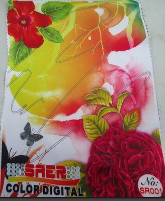 Tela branca da impressão de Digitas do cetim do poliéster para a factura da cortina