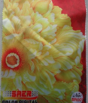 Tela branca da impressão de Digitas do poliéster do cetim para a decoração home