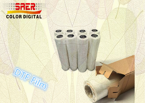 Rolo de filme de transferência PET DTF transparente 60 cm para têxteis