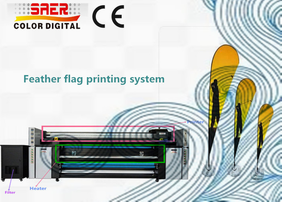 Máquina de Impressão Digital de Têxteis com Sistema de Impressão de Bandeira de Aquecimento / Sublimação