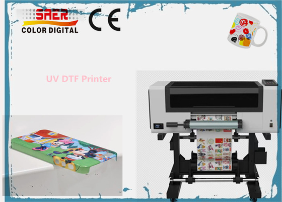Impressora DTF UV de 30 cm com laminador 2 em 1 Roll To Roll Impressora de logotipo de cristal DTF UV