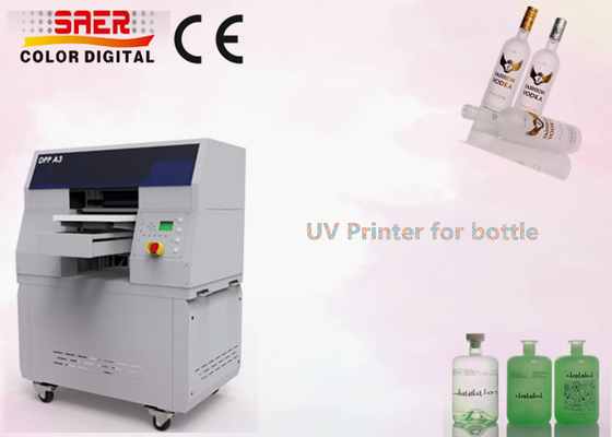 Máquina de impressão por cilindro UV para garrafas impressoras digitais a jato de tinta com cabeça de impressão de alta resolução