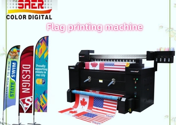 Bandeira Fabric Banner Roll Inkjet Sublimação Impressão Digital Plotter Grande impressora Bandeira máquina