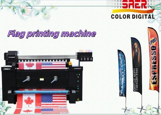 Máquina de impressão digital de tecidos Banner de bandeira Impressora de tecidos de poliéster Impressora de sublimação de corantes a jato de tinta