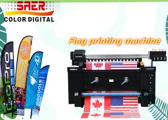Máquina de impressão digital de tecidos Banner de bandeira Impressora de tecidos de poliéster Impressora de sublimação de corantes a jato de tinta