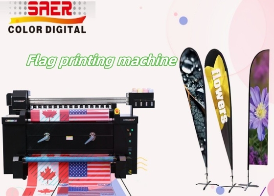 Máquina de impressão digital de tecidos Impressora de tecidos de nylon Inkjet Sublimação de corantes Impressora de bandeira Poliéster