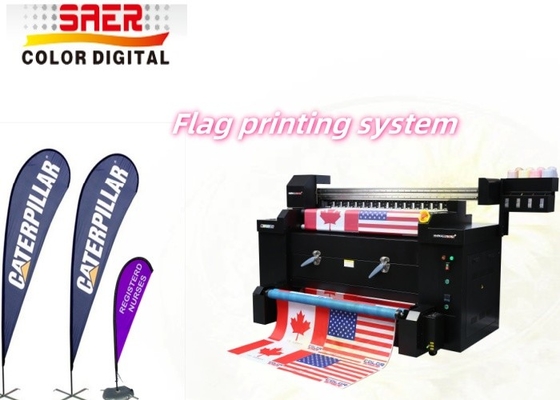 Máquina de impressão digital de tecidos Impressora de tecidos de nylon Inkjet Sublimação de corantes Impressora de bandeira Poliéster