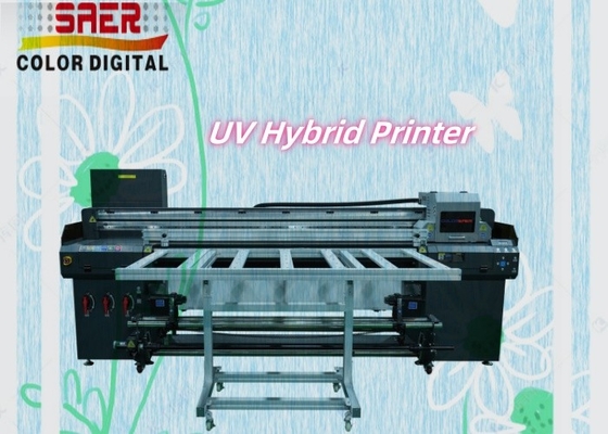 Impressora UV híbrida para material plano e em rolos Impressora híbrida UV rápida