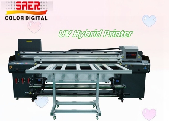 Impressora UV híbrida para material plano e em rolos Impressora híbrida UV rápida