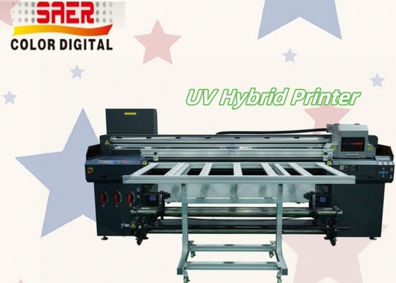 Impressora UV de grande formato de 1,8 m Hybrid UV Roll To Roll e Flatbed All - In - One Printer