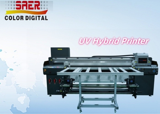 Impressora UV de grande formato de 1,8 m Hybrid UV Roll To Roll e Flatbed All - In - One Printer