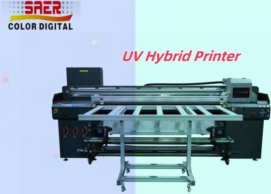 Impressora UV híbrida de rolo para rolo e de piso Fábrica Impressora UV híbrida UV direta