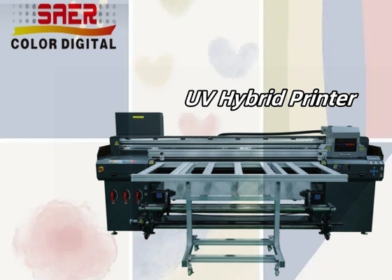 SAER Banner Paper UV Hybrid Roll To Roll e máquina de impressão de piso plano