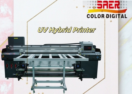 SAER Banner Paper UV Hybrid Roll To Roll e máquina de impressão de piso plano