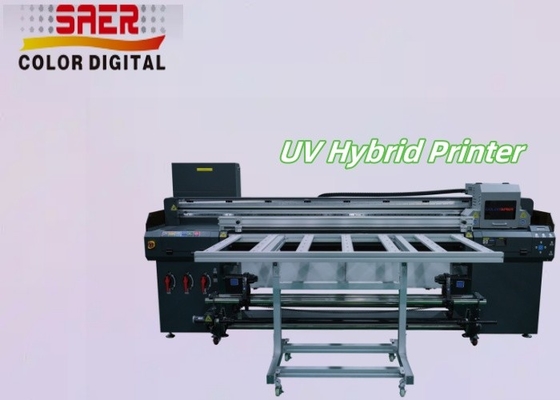 Impressora híbrida de grande formato UV de rolagem para rolagem e de piso plano