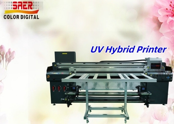 Tinta acrílica CMYK 1.8m Roll To Roll e Flatbed UV Hybrid Printer