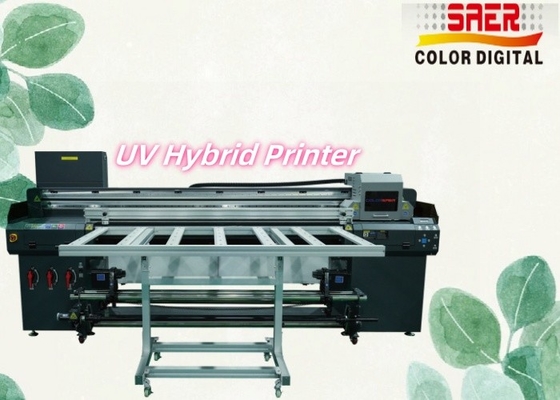 1Impressora híbrida UV para vidro / papel de parede / máquina de impressão UV cerâmica