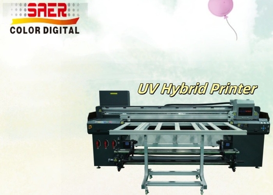1Impressora híbrida UV para vidro / papel de parede / máquina de impressão UV cerâmica