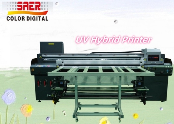 1.8m Largo Format Inkje CMYKW Madeira Vinyl Roll Sticker Cartão UV Impressora híbrida