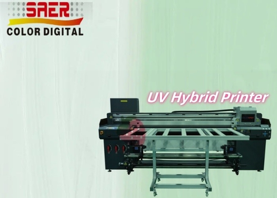 Flatbed And Roll To Roll All-in-one Inkjet Printer Máquina de impressão híbrida UV