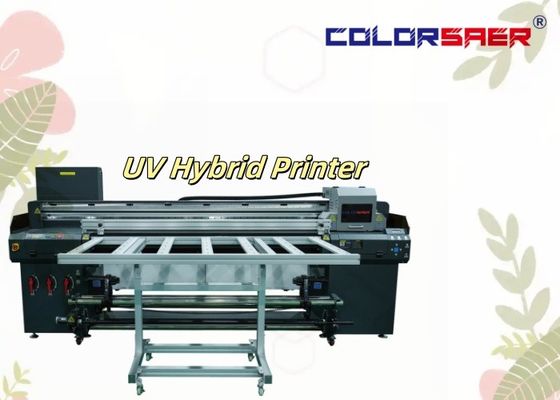 Impressora híbrida de formato grande de rolos UV para exterior e interior e de piso plano