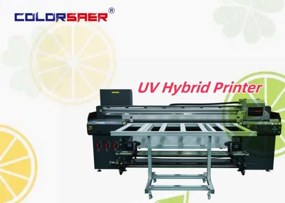 Impressora UV de 6 pés de rolha para rolha e impressora UV híbrida de piso plano para papelão, vidro, adesivos, adesivos super transparentes