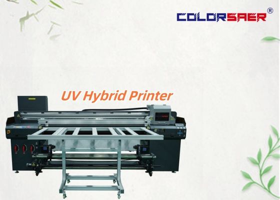 Impressora UV de 6 pés de rolha para rolha e impressora UV híbrida de piso plano para papelão, vidro, adesivos, adesivos super transparentes