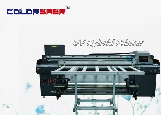 Impressora de jato de tinta híbrida UV automática digital de 6 pés de rolha para rolha