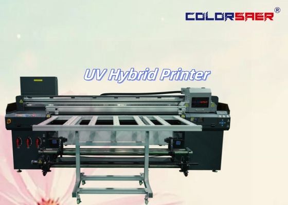 Flatbed e rolar para rolar tudo em um Impressora UV híbrida 6 pés UV plotter