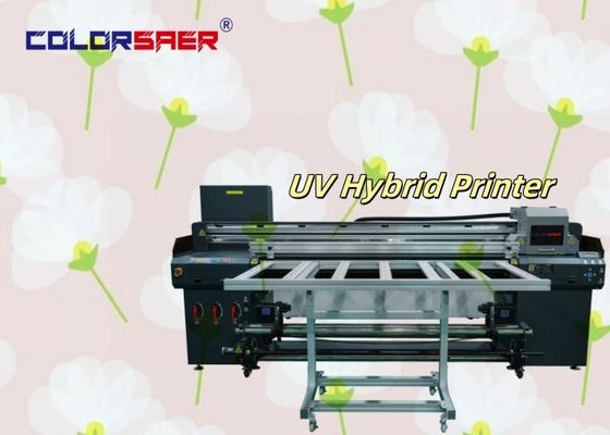 Impressora digital de 180cm de novo design com traçador UV de rolo para rolo e impressora híbrida UV de piso plano