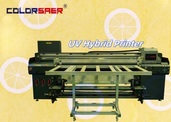 Venda de fábrica Impressora de jato de tinta UV digital automática de piso plano e rolha para rolha Impressora híbrida UV