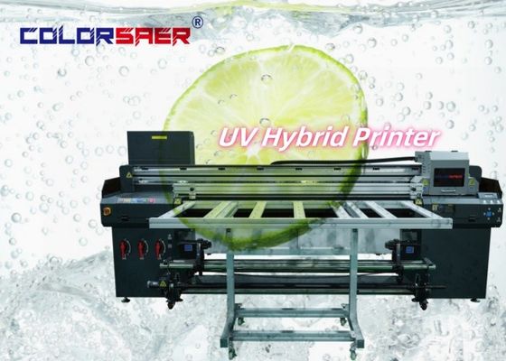 Venda de fábrica Impressora de jato de tinta UV digital automática de piso plano e rolha para rolha Impressora híbrida UV
