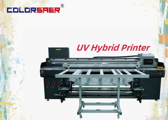 1Impressora híbrida de jato de tinta UV digital para impressão de rolo a rolo e de forma irregular