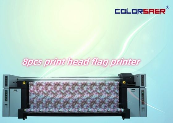 Plotter de jato de tinta por sublimação CMYK de classificação automática, máquina de impressão digital de rolo de bandeira grande, 720dpi